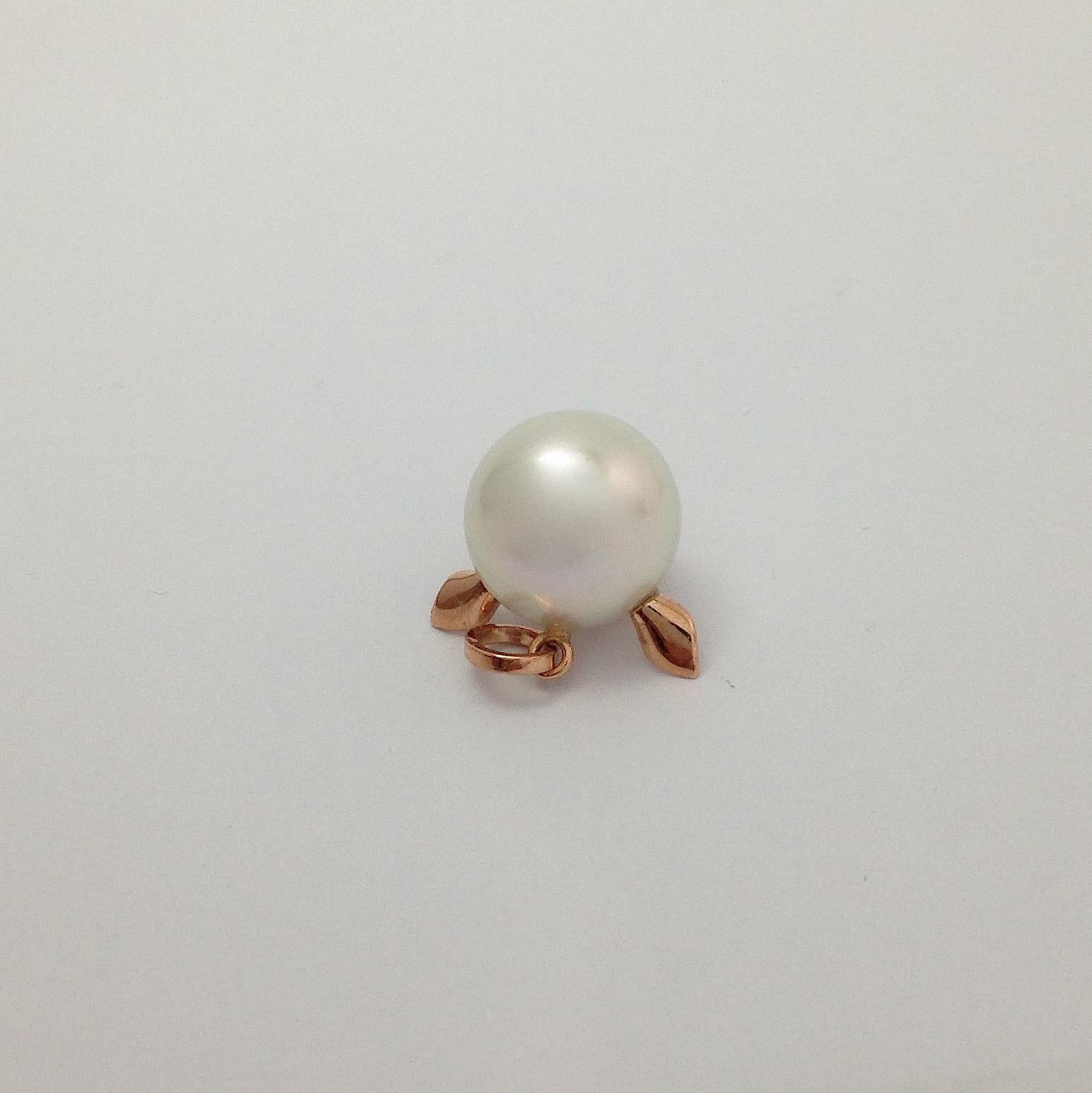 Pig Black Diamond Sapphire 18 Karat Gold Pearl Italian Pendant Necklace 4