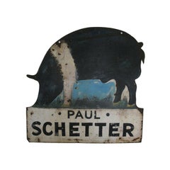 Vintage Pig Farm Sign