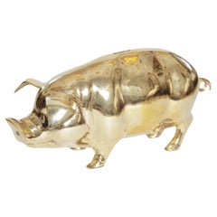 Vintage Pig Form Brass Bank