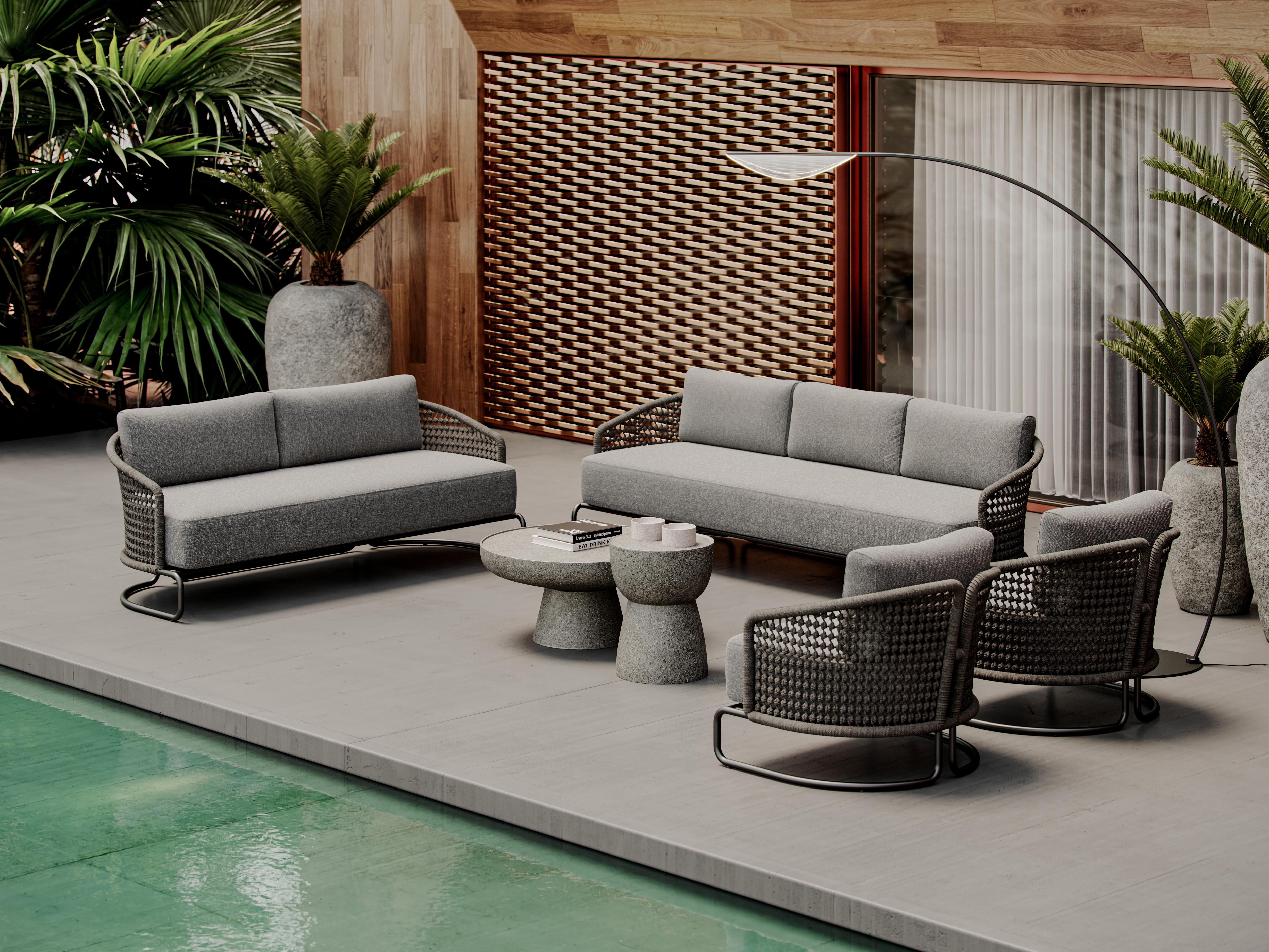 Contemporary Pigalle Outdoor 3 Seater Sofa by Snoc For Sale