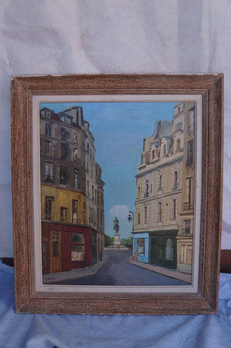 parisian painting from the 1950's signed G. Canon 
located in Brooklyn 