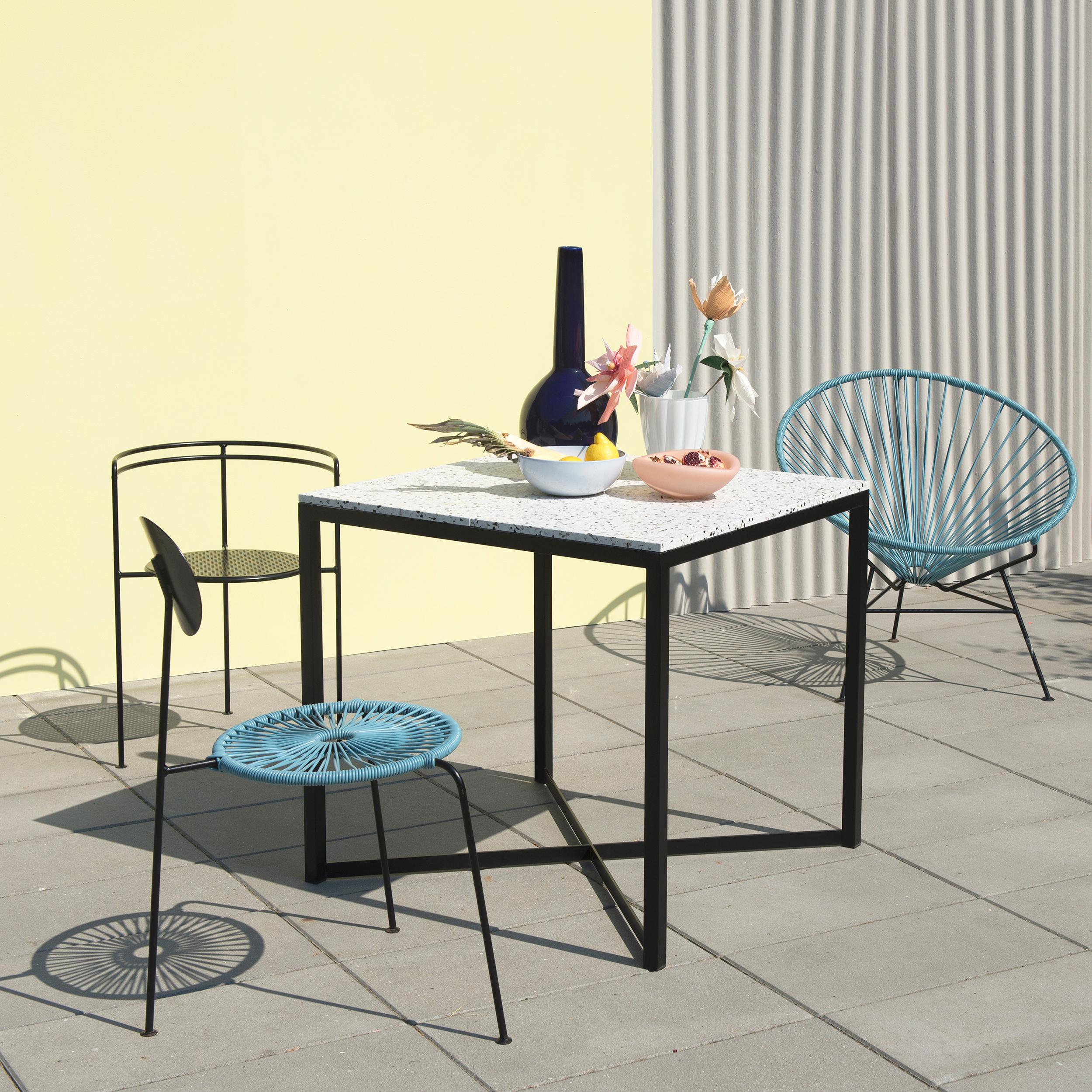 Contemporary Pigeon Blue Centro Chair by OK Design For Sale