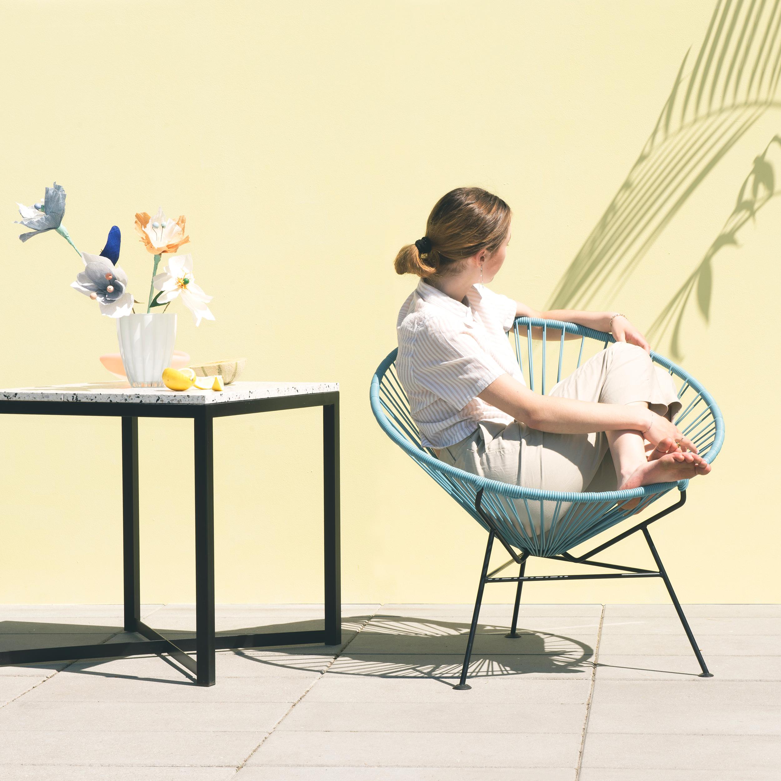 Danish Pigeon Blue Condesa Chair by OK Design For Sale