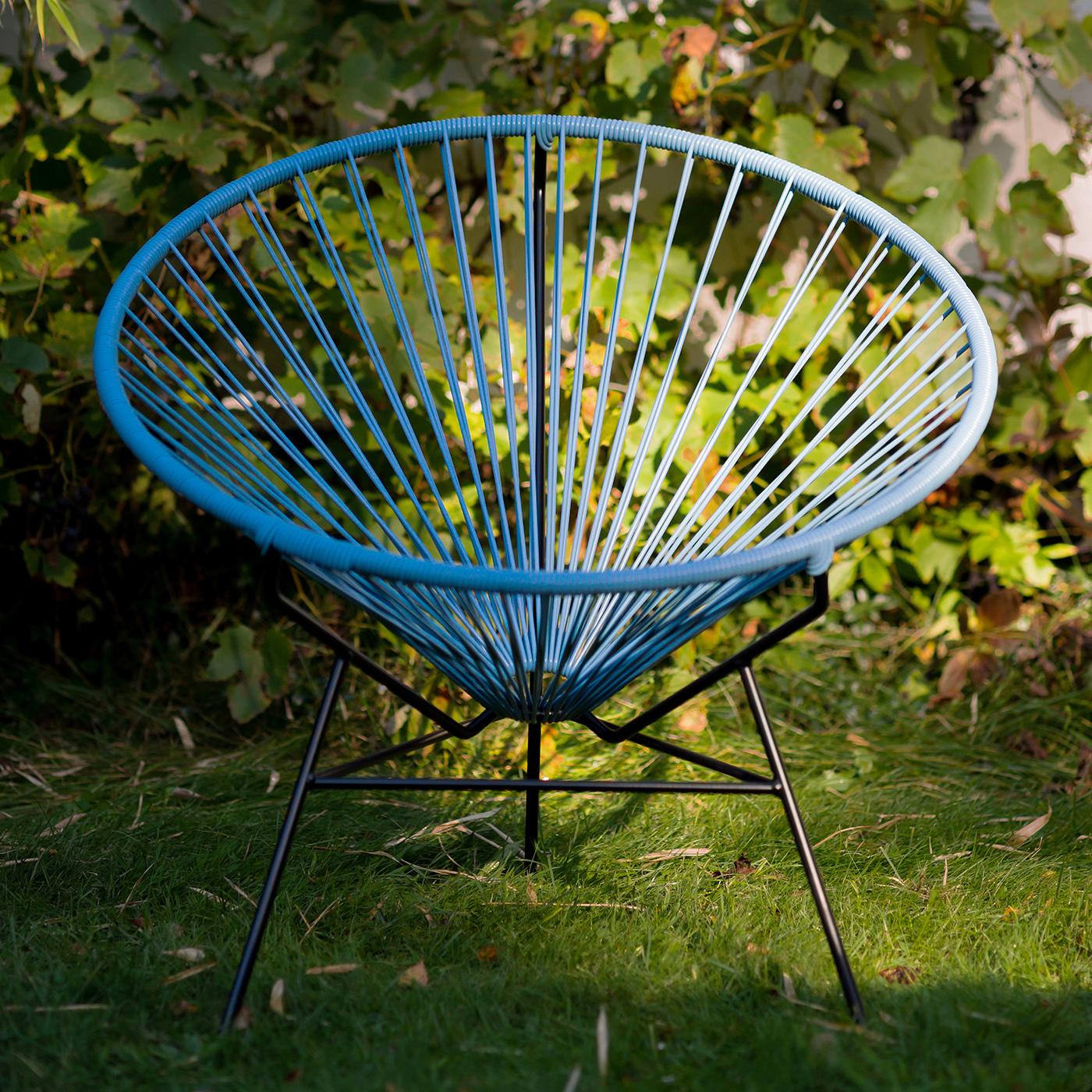 Powder-Coated Pigeon Blue Condesa Chair by OK Design For Sale