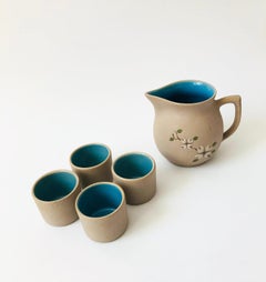 Pigeon Forge Pottery Dogwood Blossoms Tea Set - 5 Piece Set