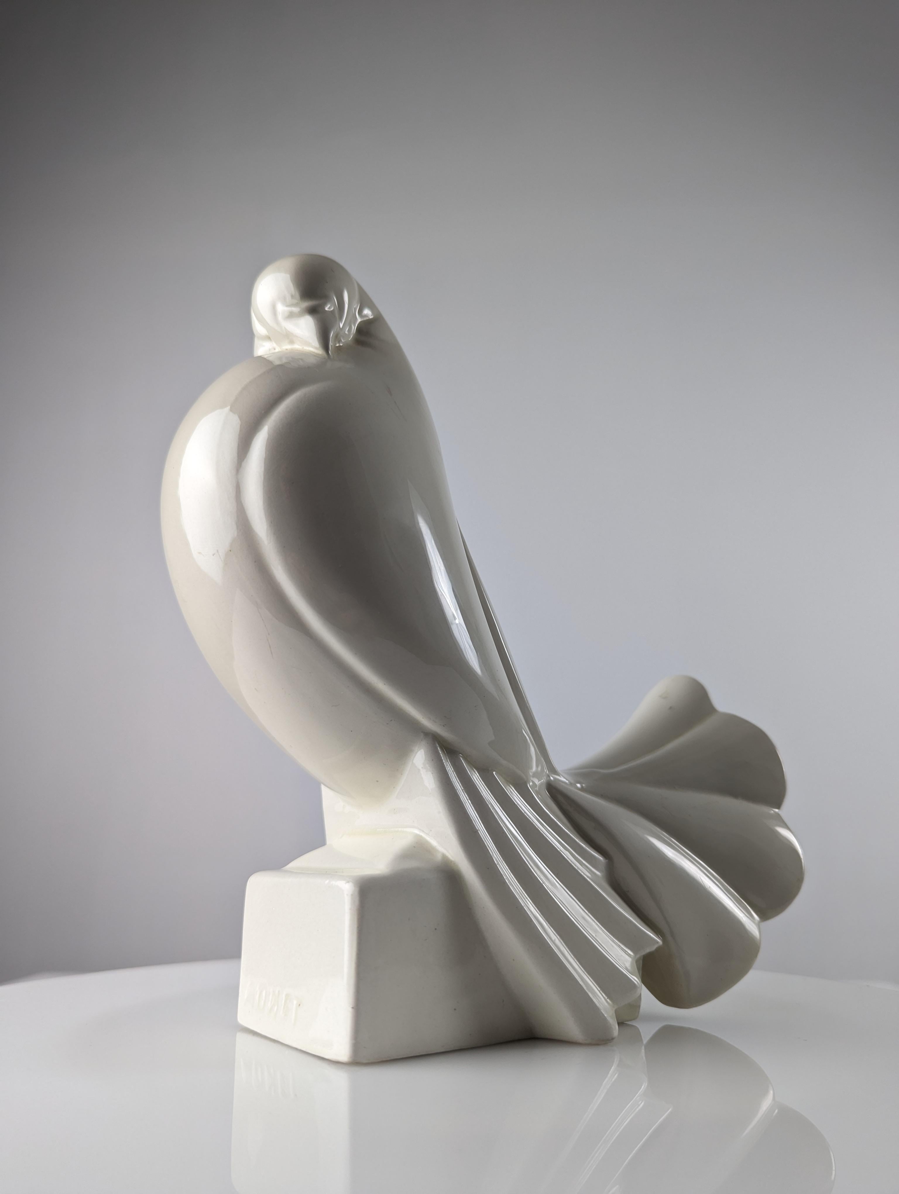 Pigeon Sculpture by Jacques Adnet 1920s For Sale 1