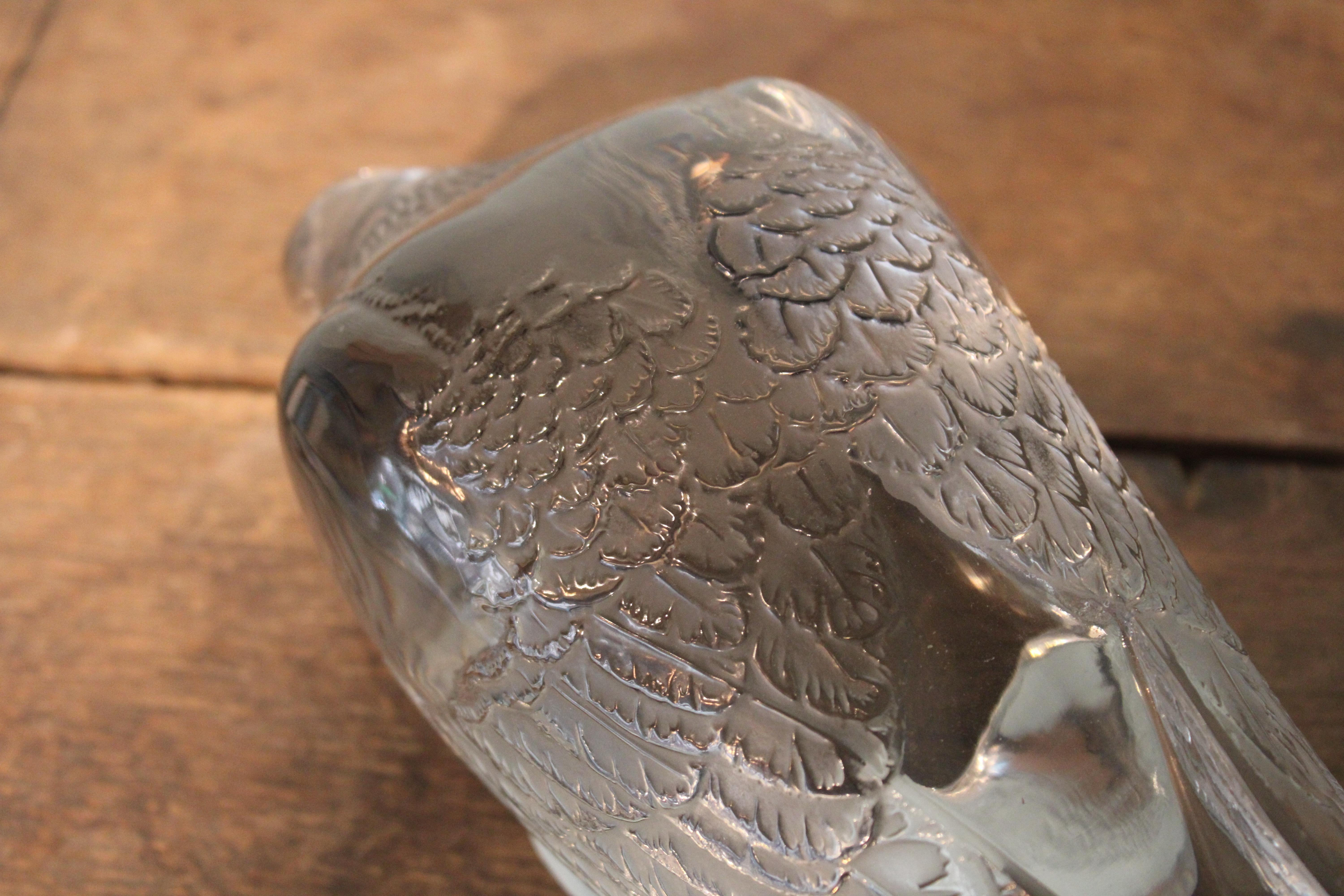Pigeon Signed Lalique France In Good Condition In Paris, FR