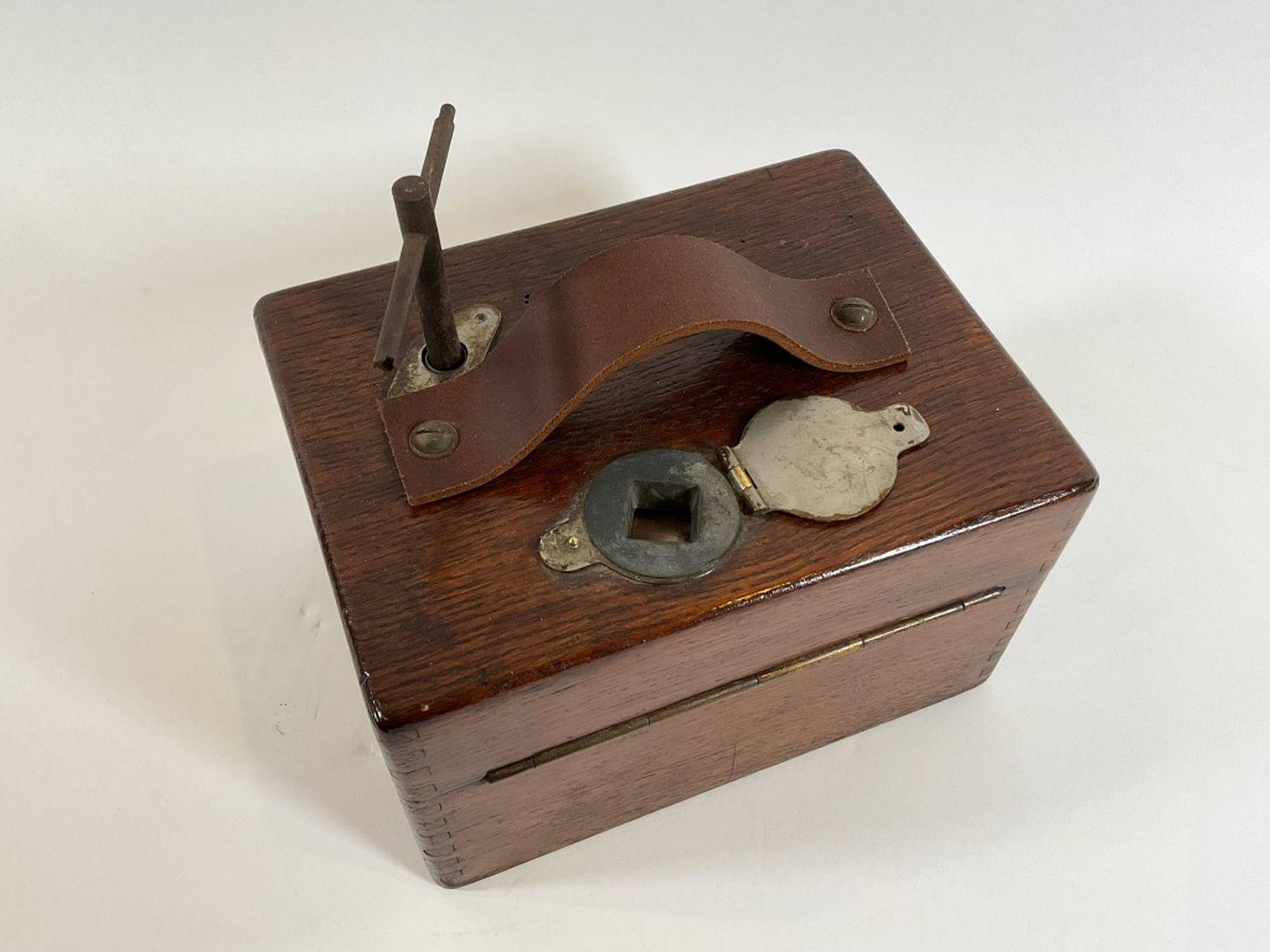 Wood Pigeon Timer By German Maker In Oak Case For Sale