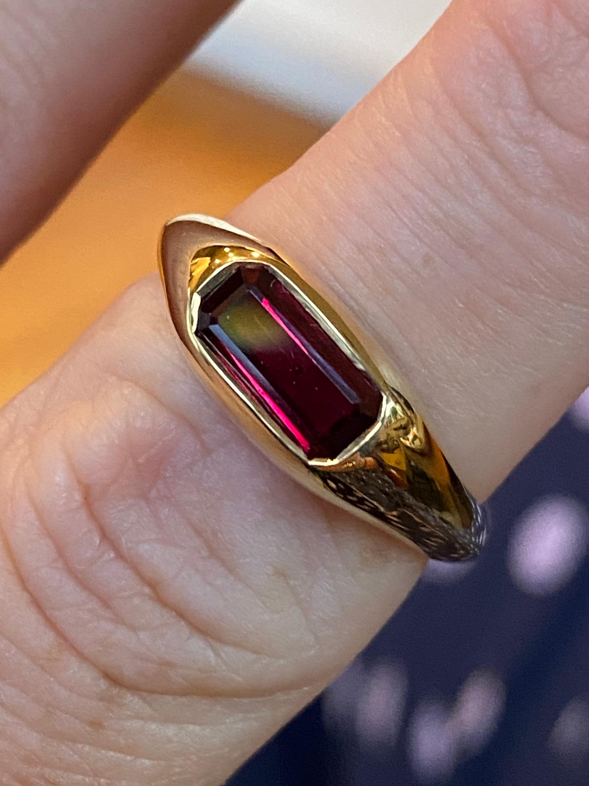 Artisan Pigeon's Blood Untreated Ruby Signet Ring