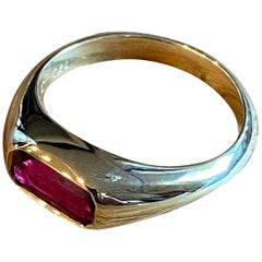 Pigeon's Blood Untreated Ruby Signet Ring