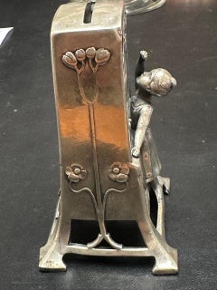 Piggy Bank alemana manufactura WMF Art.Noveau Circa 1900 (automat)