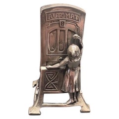 Piggy Bank alemana manufactura WMF Art.Noveau Circa 1900 (automat)