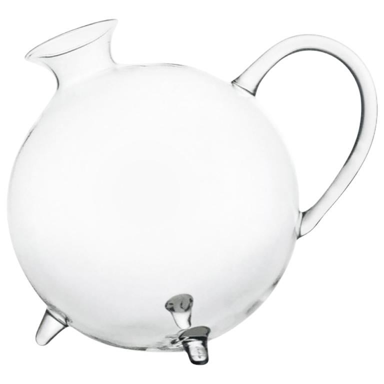 Jarra de vidrio soplado transparente Piggy de Aldo Cibic