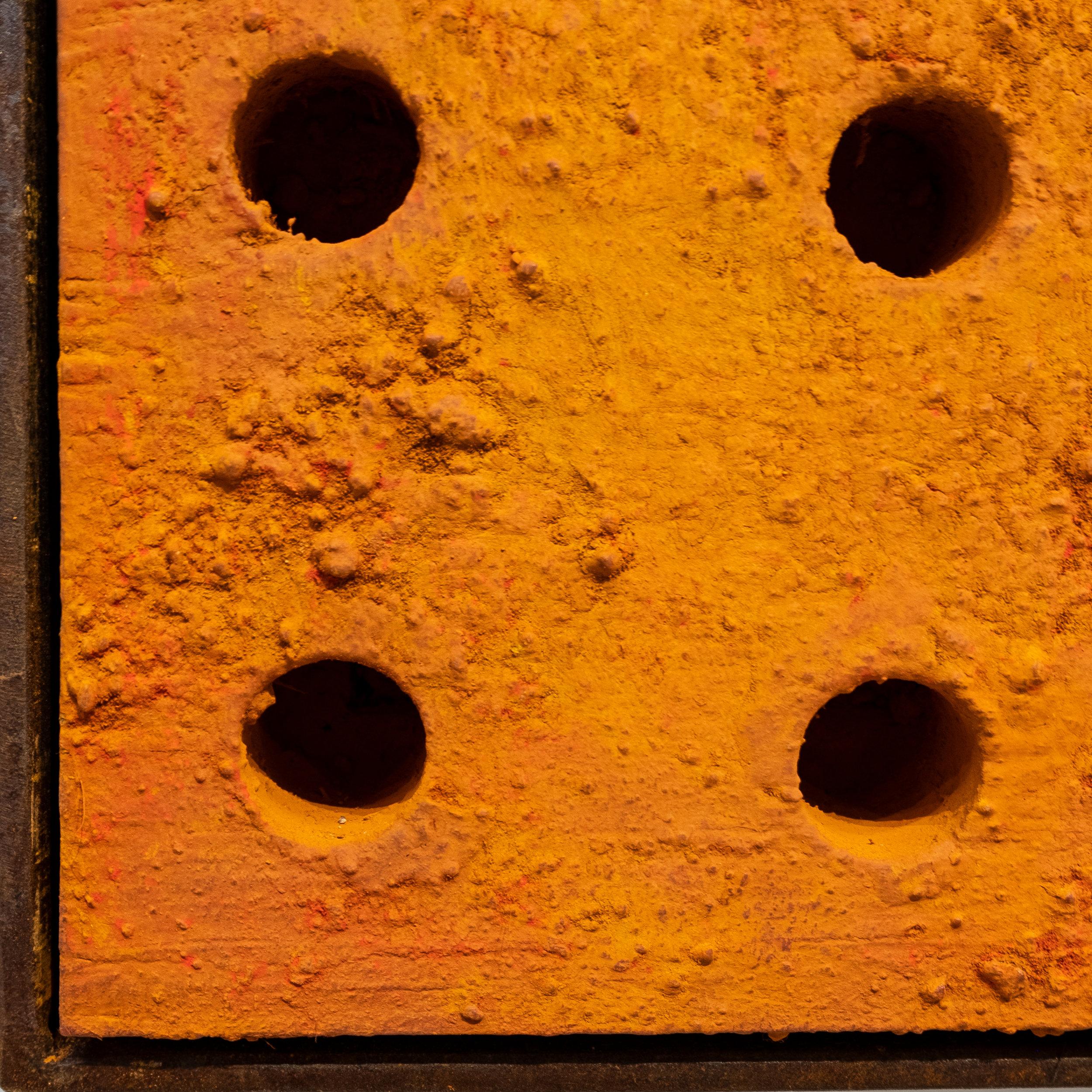 Contemporary Pigment Painting Orange Stone Earth Art by Bradley Duncan For Sale