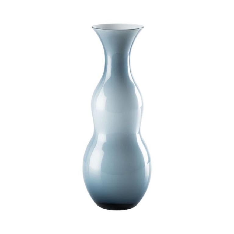 Pigmenti Large Vase in Opaline Grape  Milk White inside Glass by Venini For Sale