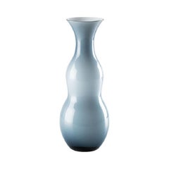 Große Pigmenti-Vase aus Opalgrape  Milch Milchweißes Innenglas von Venini