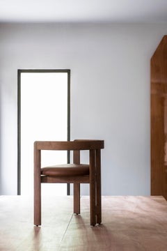 Pigreco - Chair with leather seat by Tobia Scarpa for Tacchini
