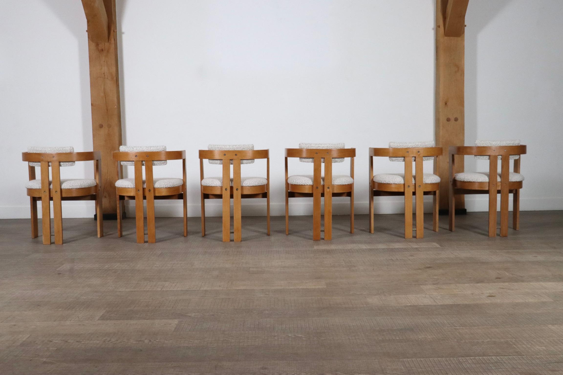 Pigreco-Esszimmerstühle von Afra & Tobia Scarpa mit Bugholzrahmen, Sechser-Set im Angebot 5