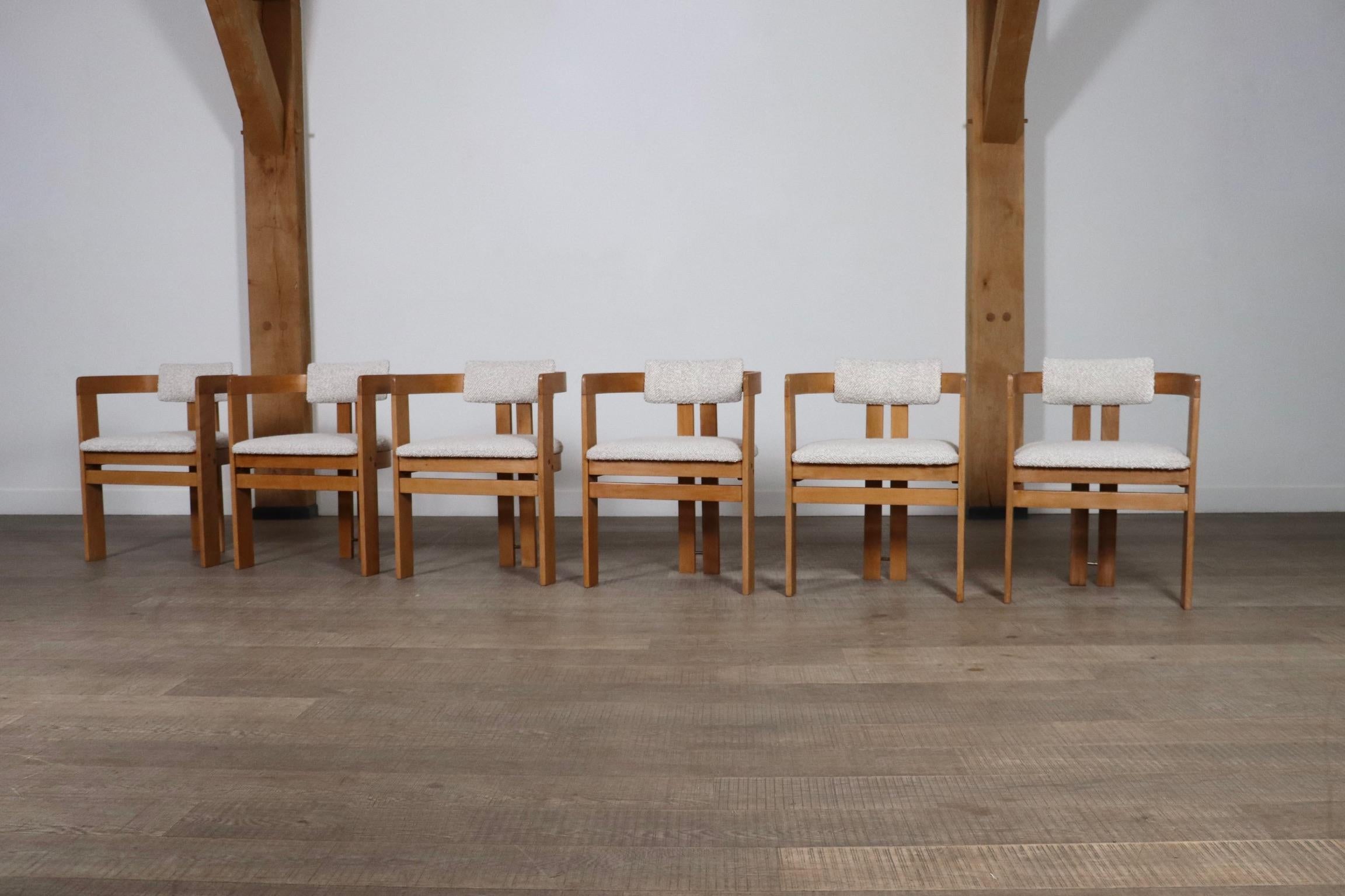 Pigreco-Esszimmerstühle von Afra & Tobia Scarpa mit Bugholzrahmen, Sechser-Set im Angebot 7
