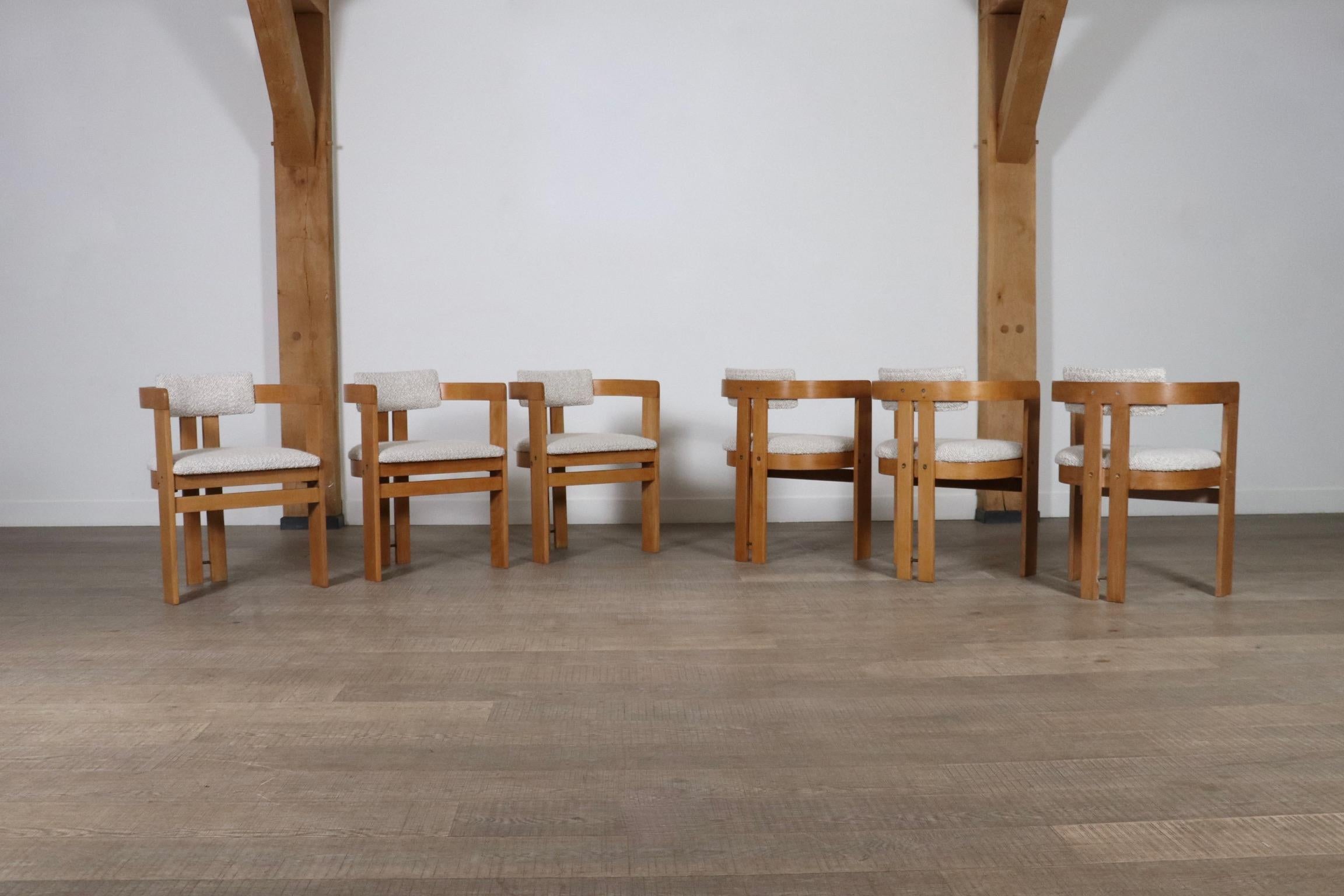 Pigreco-Esszimmerstühle von Afra & Tobia Scarpa mit Bugholzrahmen, Sechser-Set im Angebot 9