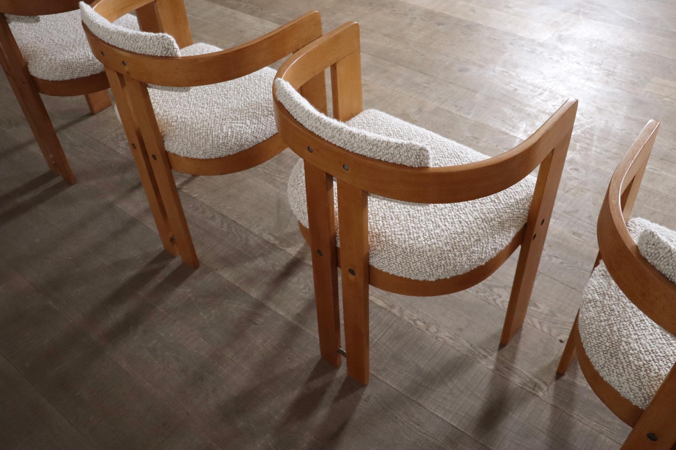 Pigreco-Esszimmerstühle von Afra & Tobia Scarpa mit Bugholzrahmen, Sechser-Set im Angebot 1