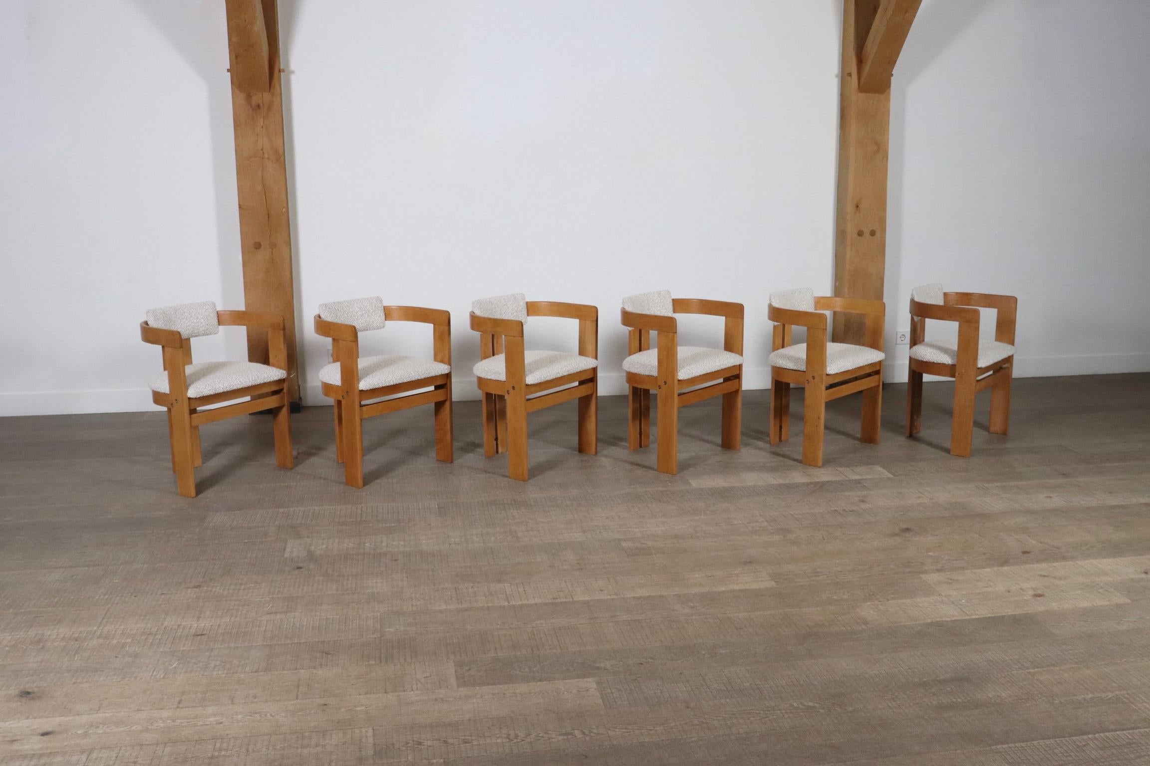 Pigreco-Esszimmerstühle von Afra & Tobia Scarpa mit Bugholzrahmen, Sechser-Set im Angebot 2