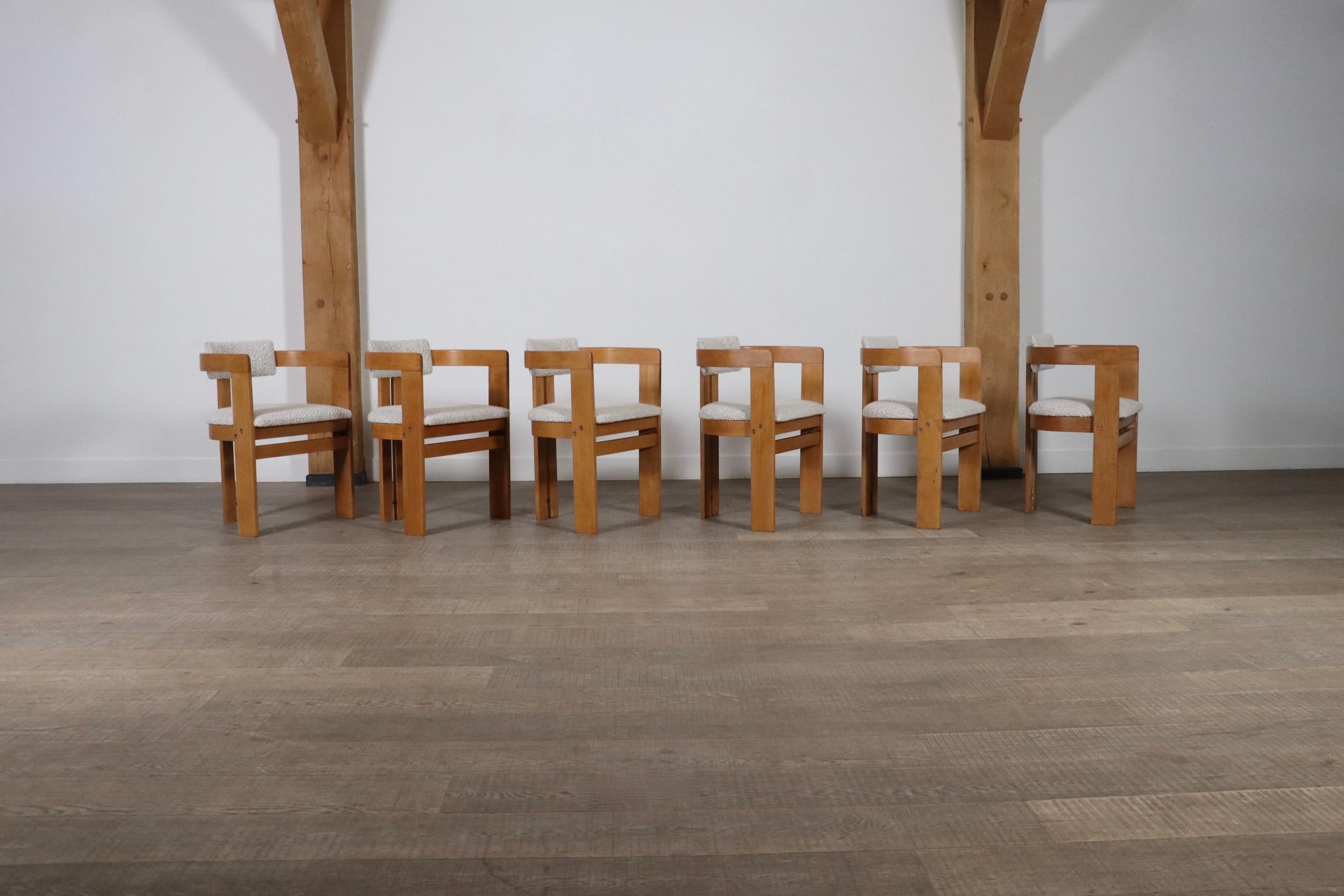 Pigreco-Esszimmerstühle von Afra & Tobia Scarpa mit Bugholzrahmen, Sechser-Set im Angebot 4
