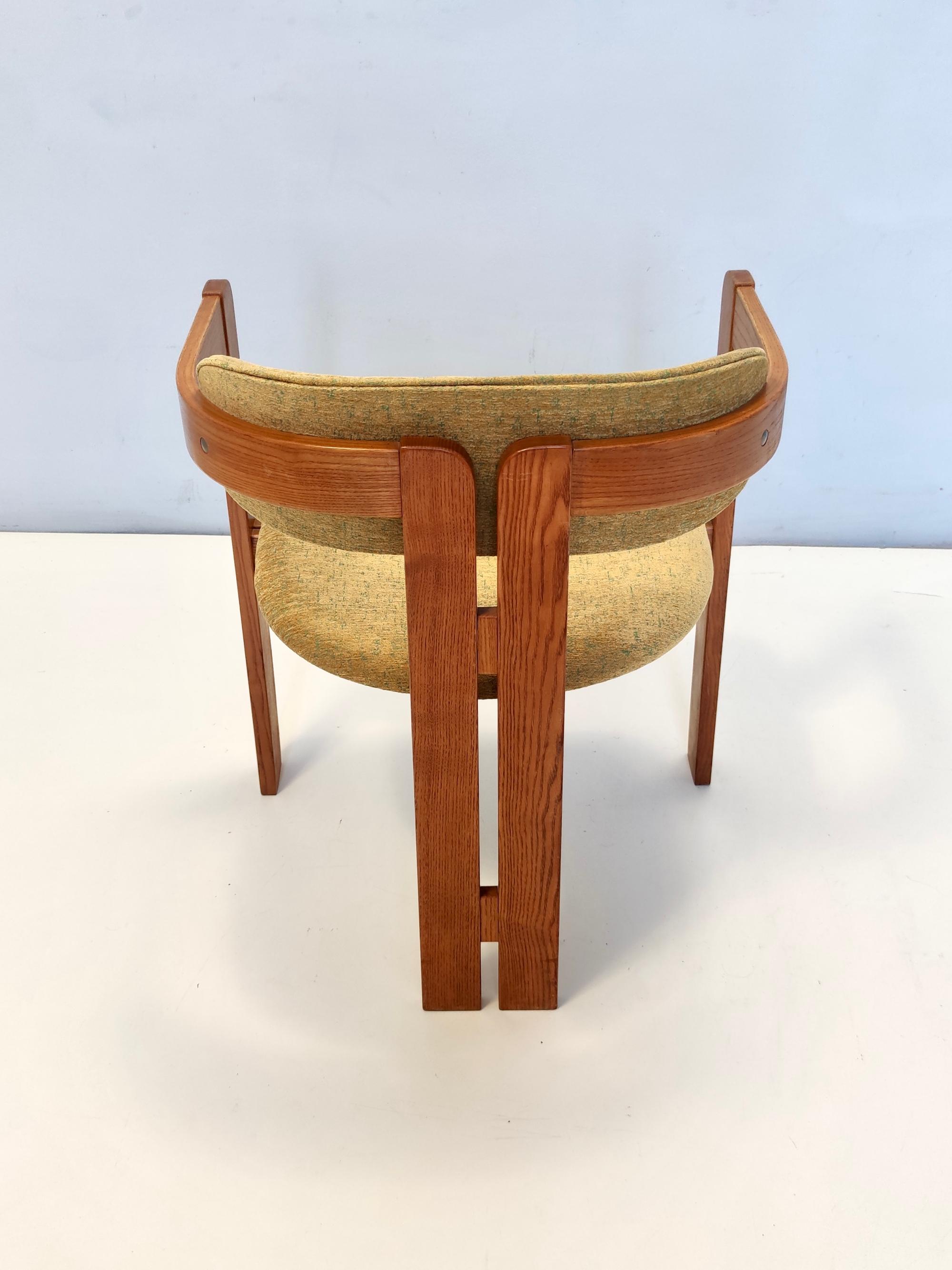Velvet Pigreco Chair in the style of Tobia Scarpa for Gavina with Yellow Upholstery
