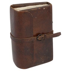 Antique Pigskin Fly Fishing Wallet for Flies and Cast.