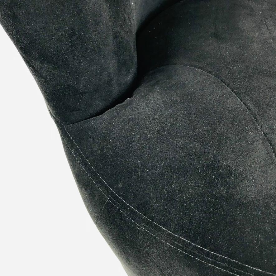 Late 20th Century Pigskin Suede Swivel Chair by Century