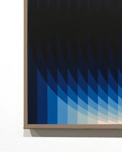 Blind Spot - Geometric Oil Painting in Op Art and Hard-Edge Tradition