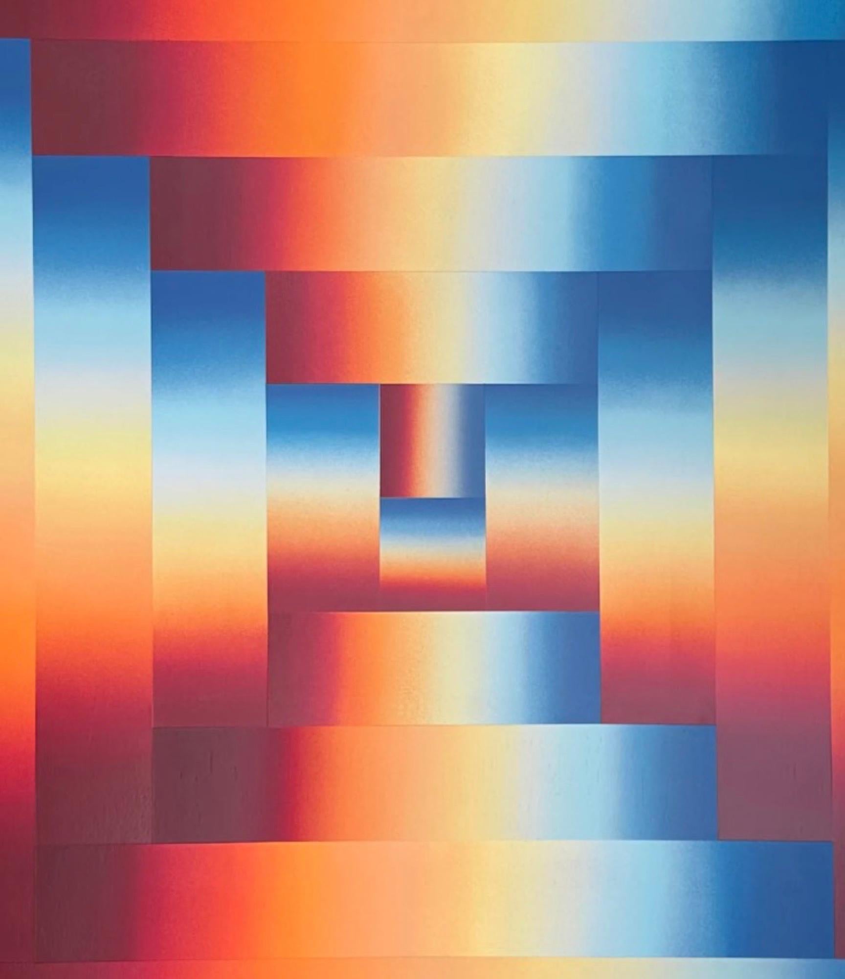 Pirámides del Sol II - Abstract Painting Naranja de Piicasa