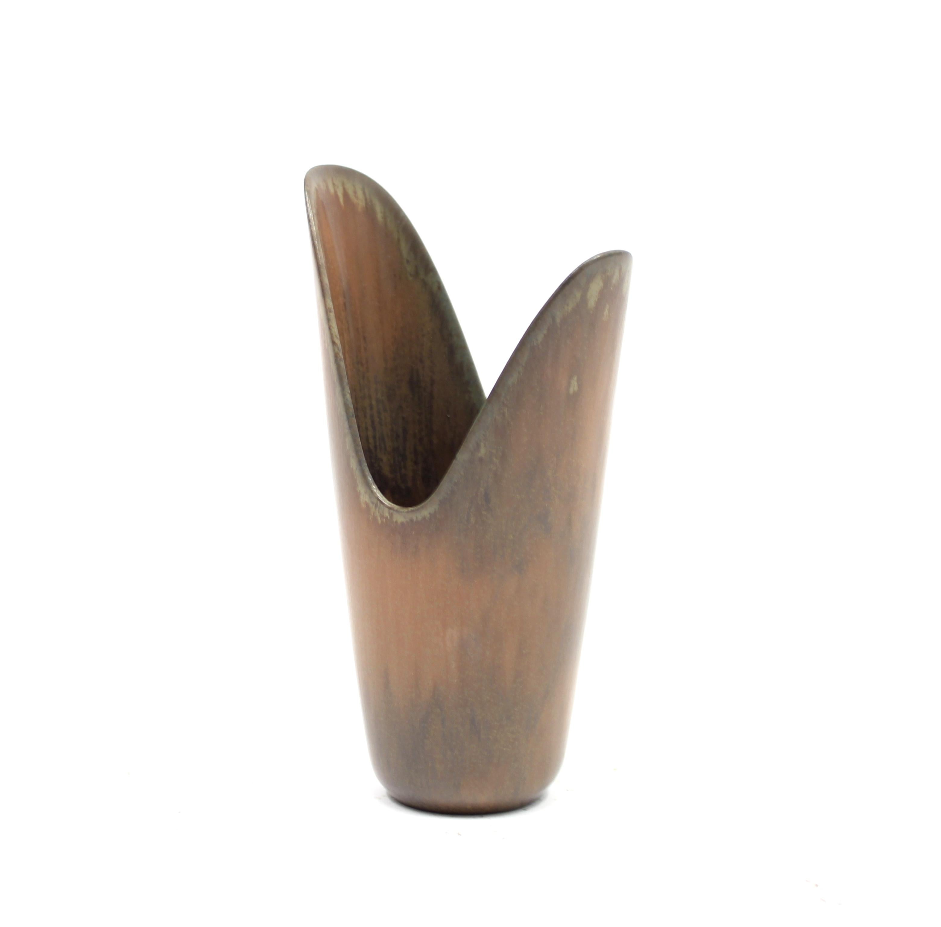 Swedish Pike's Mouth Vase by Gunnar Nylund for Rörstrand, 1950s