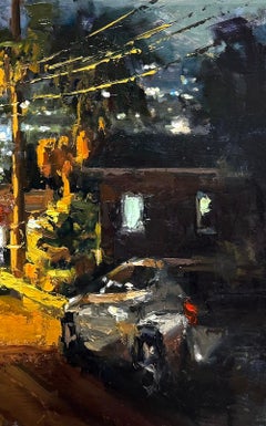 "Acacia Drive"  Contemporary Impressionist Scene of Laguna Beach