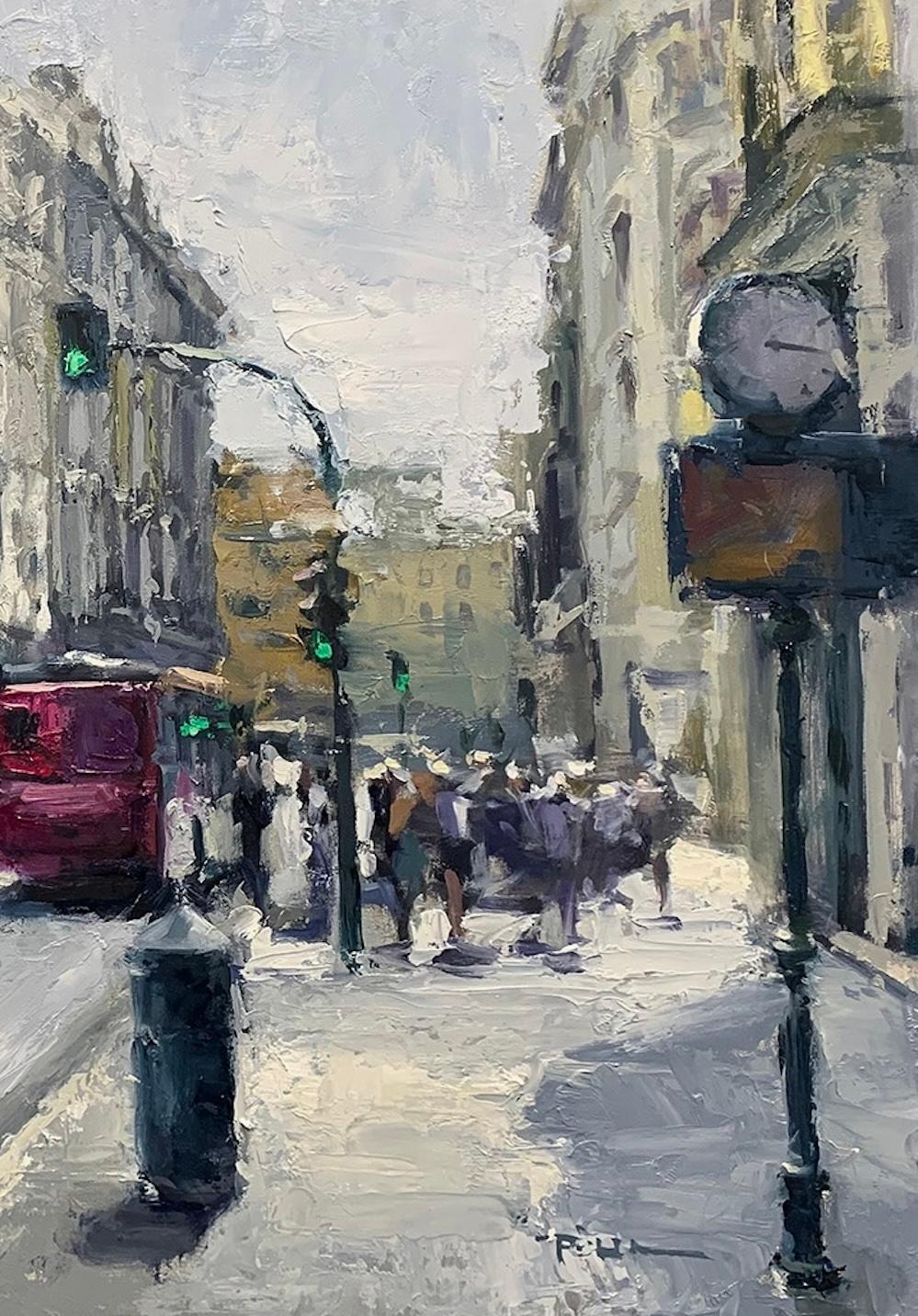 « Après-midi à Rome » - Paysage urbain impressionniste moderne coloré - Impressionnisme Painting par Pil Ho Lee