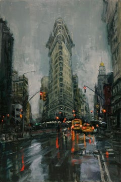 "Flatiron"  Zeitgenössische impressionistische Szene von New York City