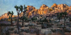 "Last Light, Joshua Tree" Contemporary Impressionist Scene 