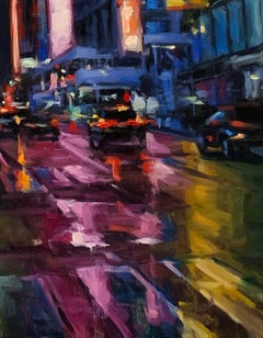 "Times Square  Scène impressionniste contemporaine de la ville de New York