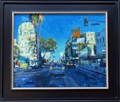 "Wilshire et La Brea" Scène impressionniste contemporaine de Los Angeles