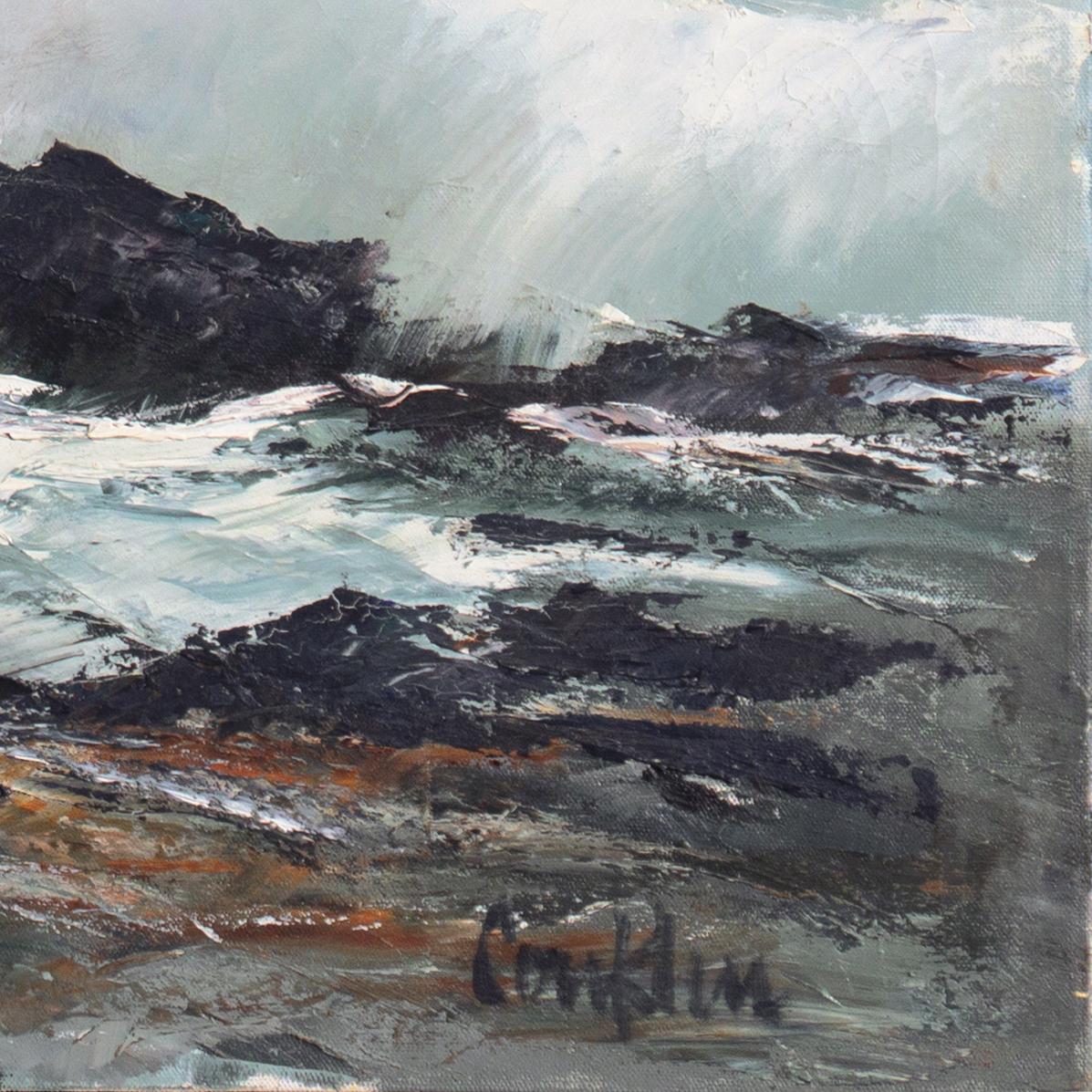 'Breaking Waves, Hawaii', Association of Honolulu Artists, Vincent Price, O'ahu - Painting by Pil Soon Conklin