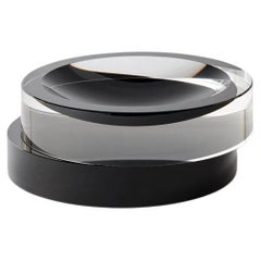 Pila Crystal Bowl Clear & Black Onyx by Greg Natale