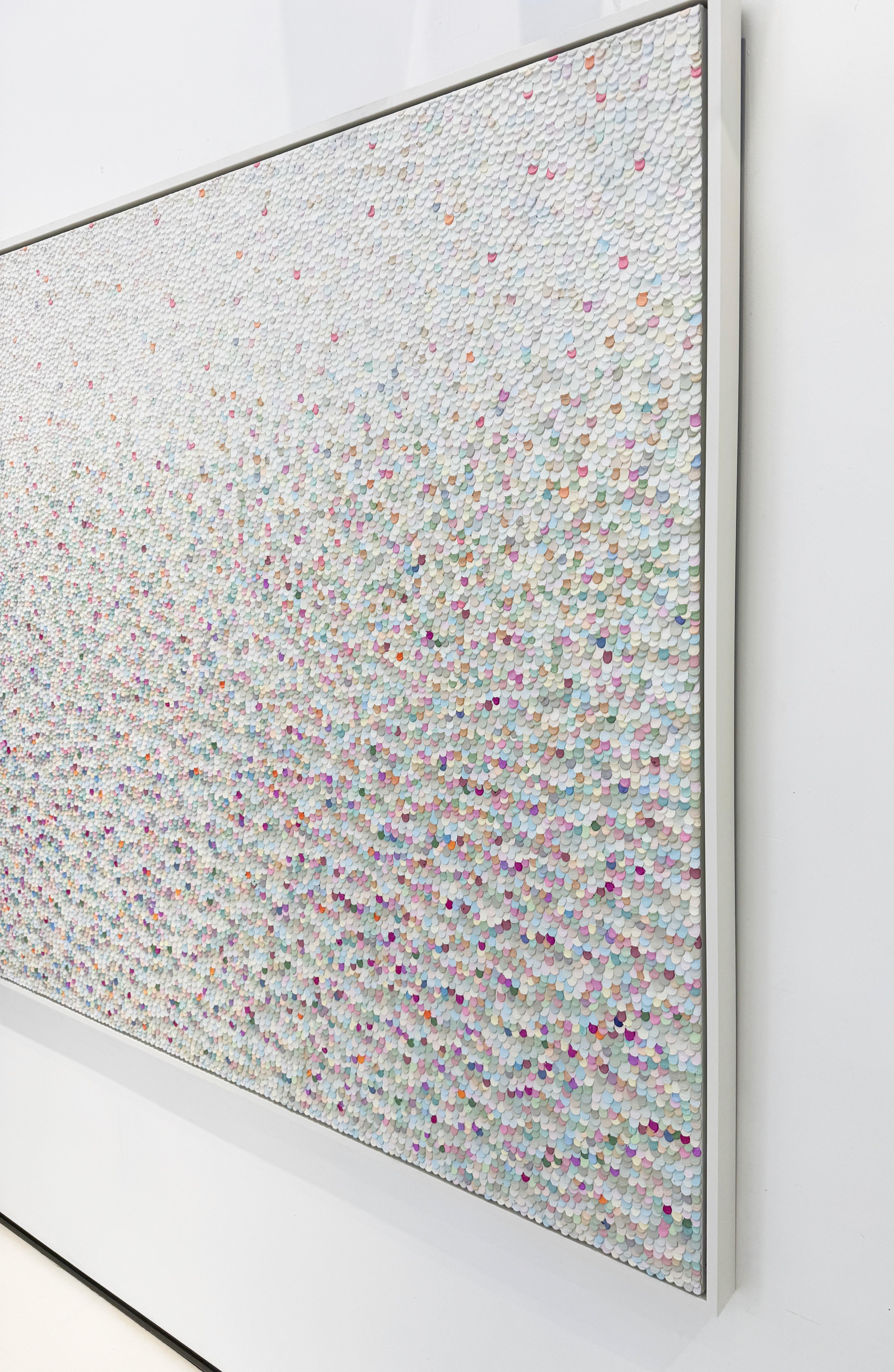 Dotted Florals - Gray Abstract Painting by Pila Pansumrit