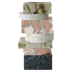 Jarrón Pila Verde irlandés, ónice azul, rosa y verde de Greg Natale