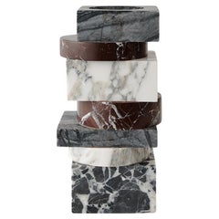 Pila Vase Jurassic, Merlot, Arabescato and Antico by Greg Natale