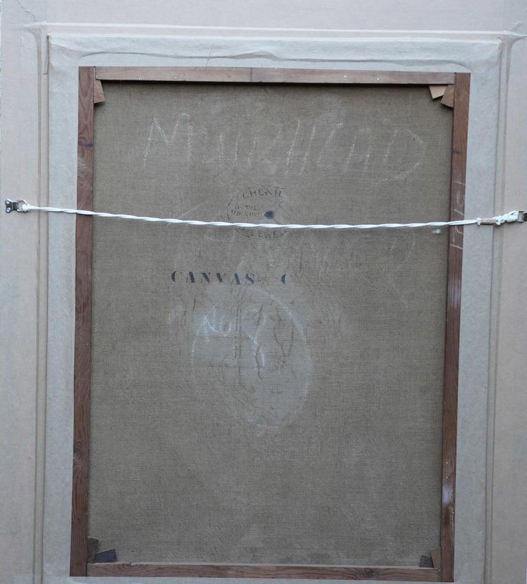 Questo superbo ritratto a olio è opera del noto artista italiano Pilade Bertieri. Dipinto intorno al 1910, Bertieri aveva un indirizzo a Londra nel 1908 ed espose cinque quadri alla Royal Academy tra il 1908 e il 1918.  Tra i suoi ospiti c'erano il