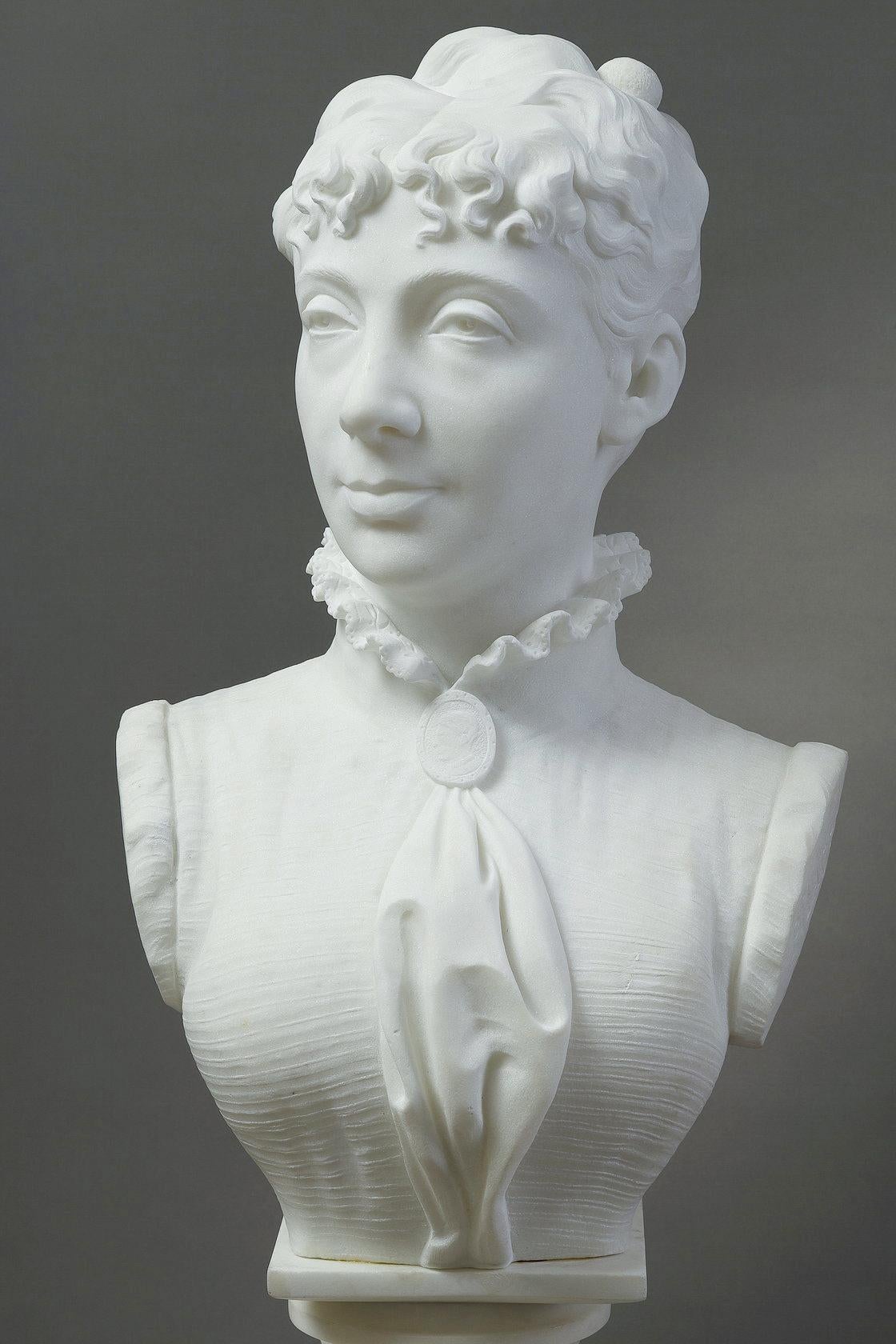 Busto de mujer - Sculpture de Pilade Olivari
