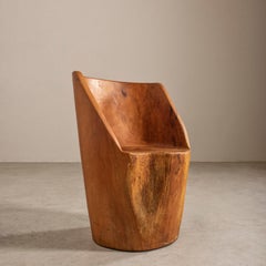 'Pilão' Chair in Solid Brazilian Hardwood, in the Style of Zanine Caldas