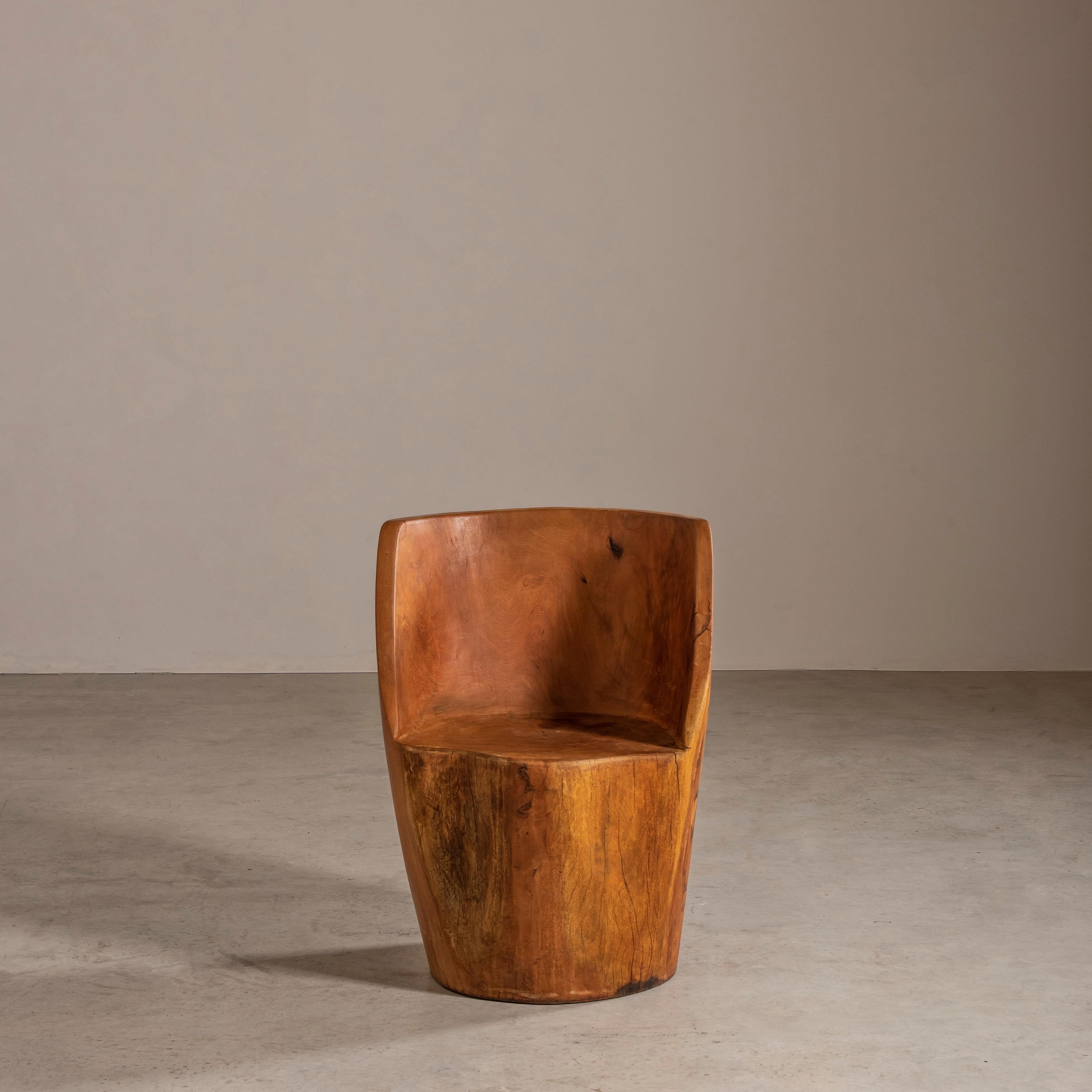 'Pilão' Chair in Solid Brazilian Hardwood, in the Style of Zanine Caldas In Good Condition For Sale In Sao Paulo, SP