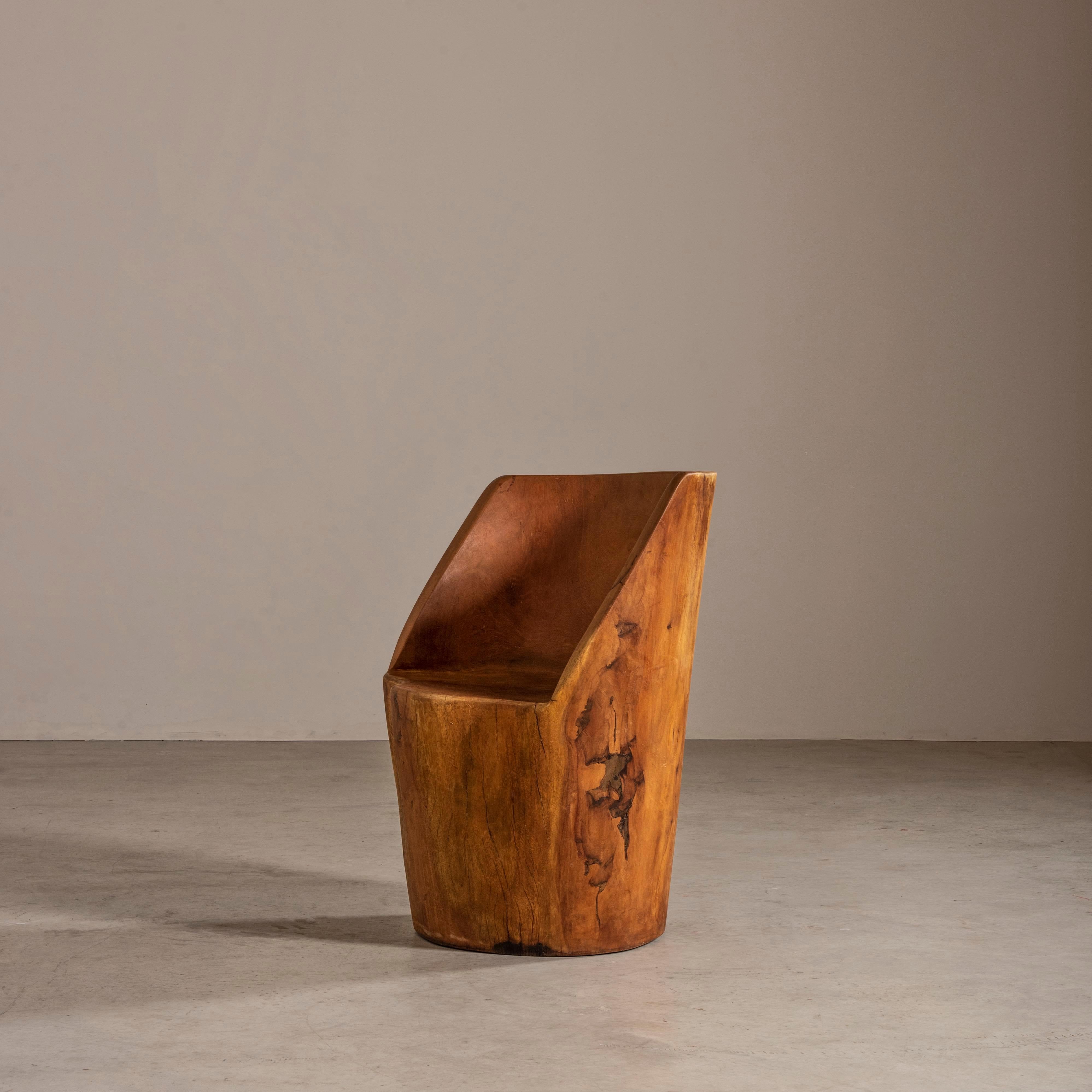 20th Century 'Pilão' Chair in Solid Brazilian Hardwood, in the Style of Zanine Caldas For Sale