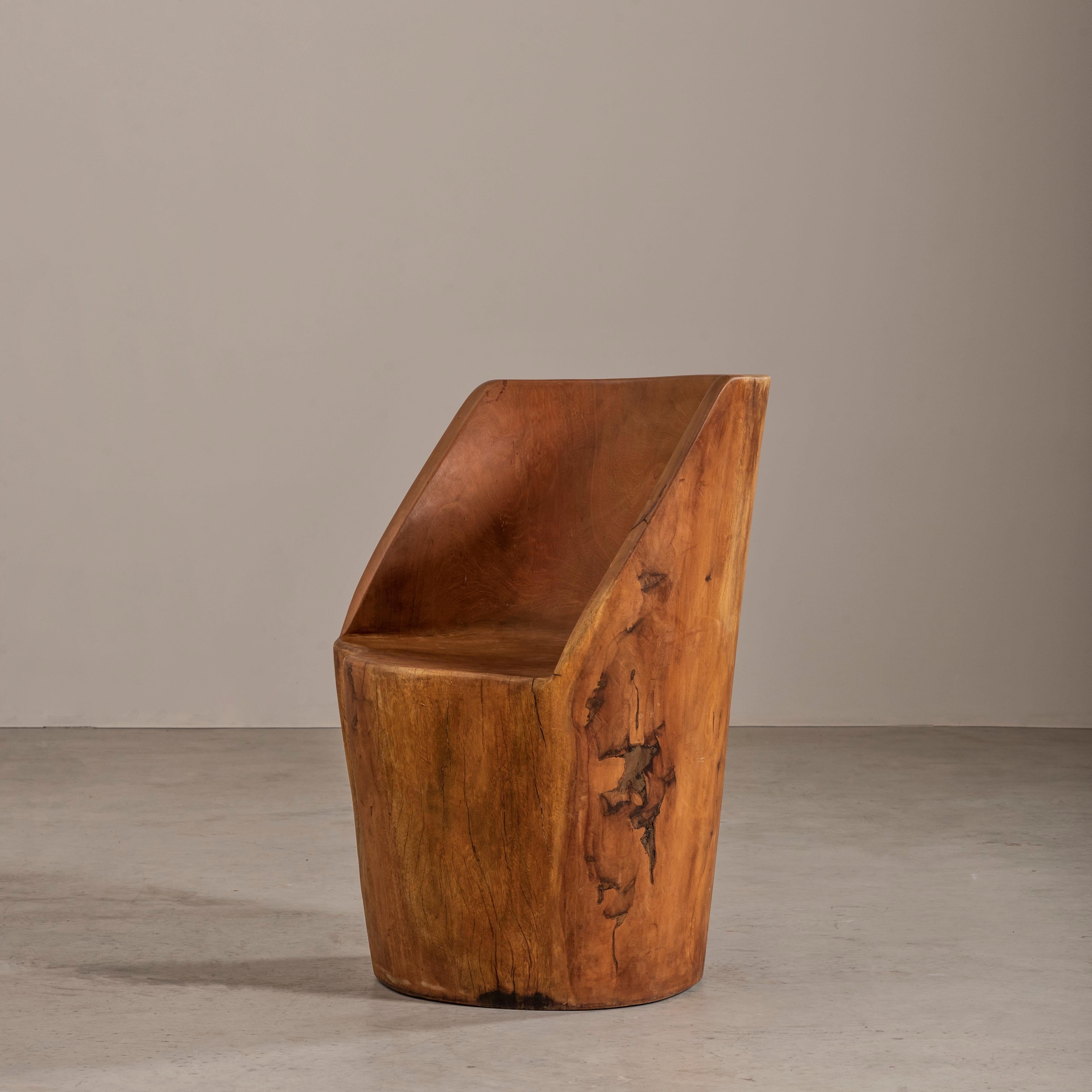 'Pilão' Chair in Solid Brazilian Hardwood, in the Style of Zanine Caldas For Sale 1